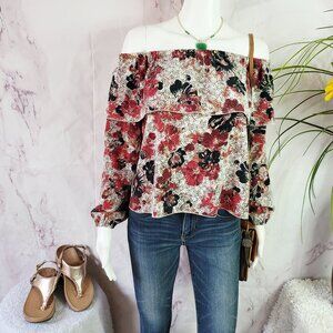 Wilfred beautiful floral print off shoulder blouse